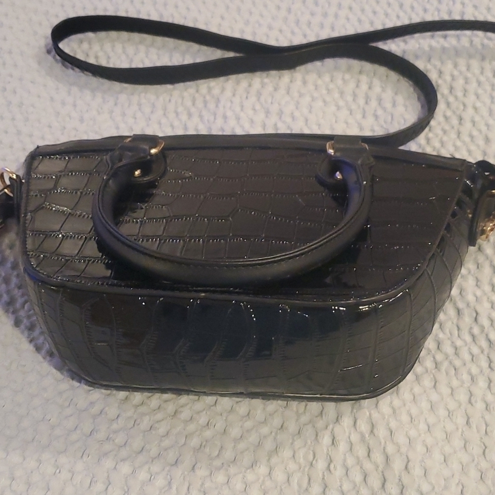 𝅺Crocodile Black Embossed Bag (37)